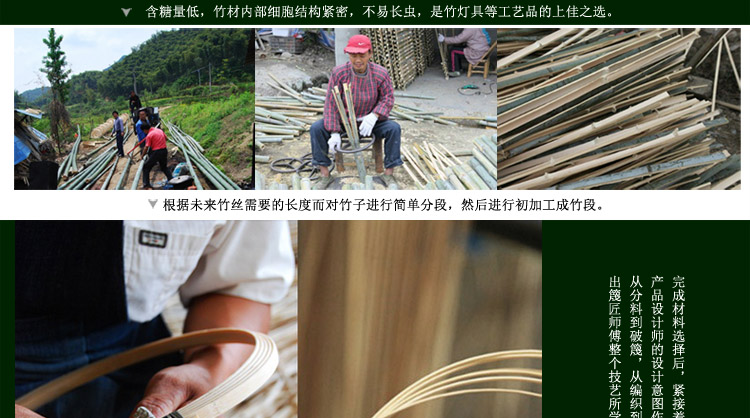 比月照明 中式餐厅客厅灯具现代东南亚田园竹灯笼木质楼梯创意吊灯3158