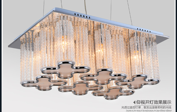 X光印简约现代客厅灯餐厅灯卧室灯水晶灯吊灯餐吊灯亚克力灯具MD1036 (3头)64*24CM