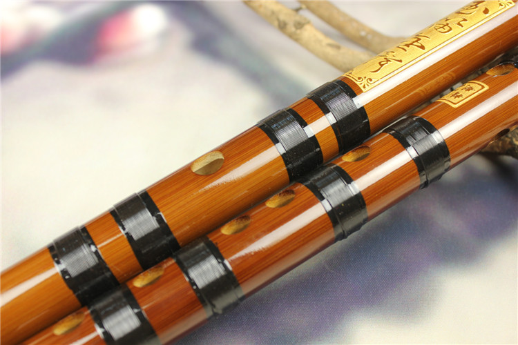 笛乡丁小林竹笛乐器白铜双插两节双节笛子(丁小林精制288 g调)