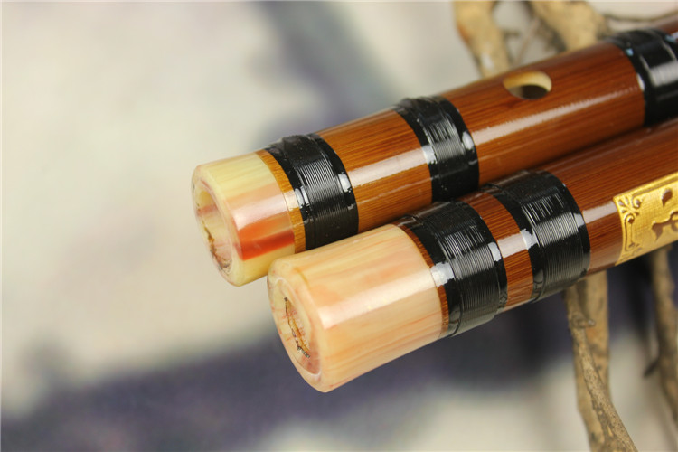 笛乡丁小林竹笛乐器白铜双插两节双节笛子(丁小林精制288 g调)