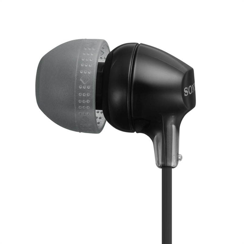 Sony (SONY) MDR-EX15LP In-Ear Wired Headphones for Mobile Phones and Computers, Universal Music Listening Headphones, Black, New Year, Valentine's Day Gift
