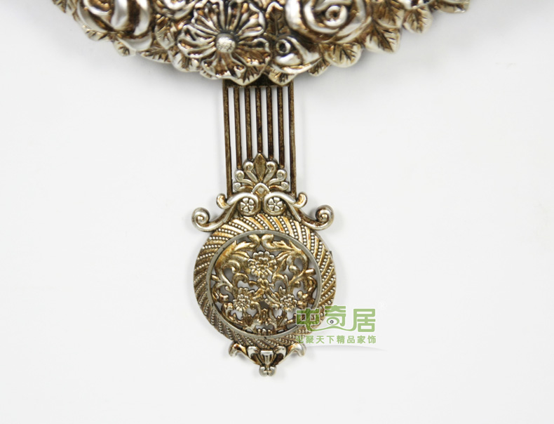 
                                        丽盛（LISHENG） 大号LOVE心形欧式静音客厅挂钟/挂表/卧室钟表/餐厅摆钟时钟 棕色                