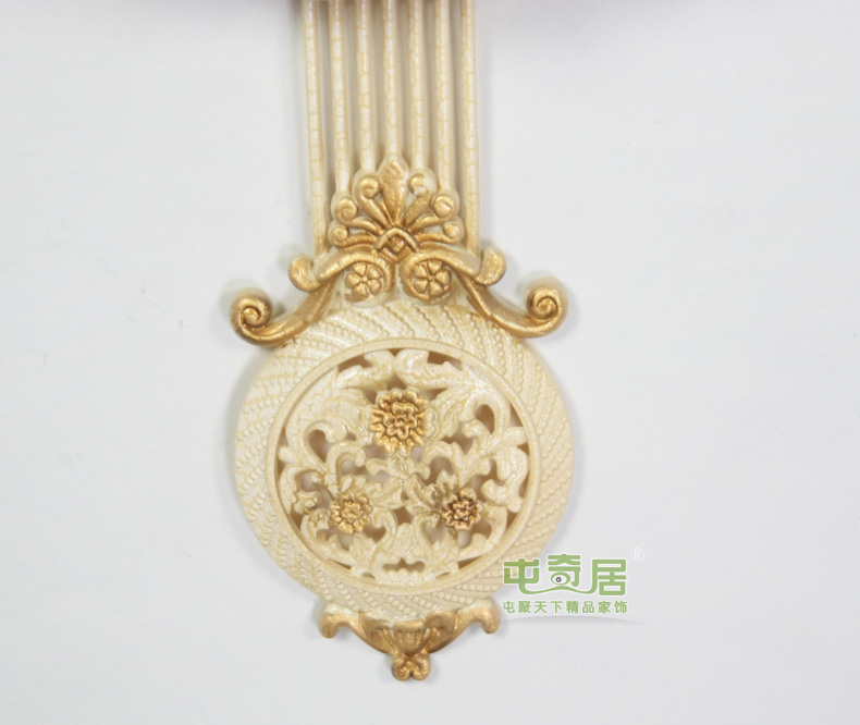 
                                        丽盛（LISHENG） 大号LOVE心形欧式静音客厅挂钟/挂表/卧室钟表/餐厅摆钟时钟 棕色                