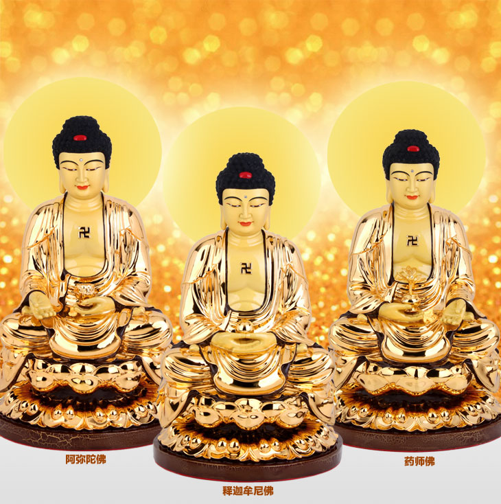 产品特点: 三世佛,是大乘佛教的主要崇敬对象,俗称"三宝佛".