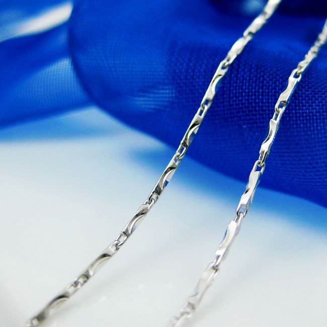 meicen美岑珠宝 pd990钯金元宝项链 白金色 时尚百搭