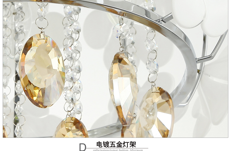 岚珊现代简约LED水晶灯吊灯餐厅灯具卧室灯饰D214 耳环水晶款 耳环水晶款