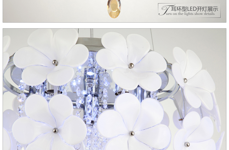 岚珊现代简约LED水晶灯吊灯餐厅灯具卧室灯饰D214 耳环水晶款 耳环水晶款