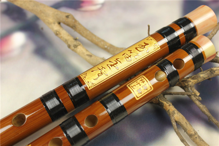 笛乡丁小林竹笛乐器白铜双插两节双节笛子(丁小林精制288 g调)