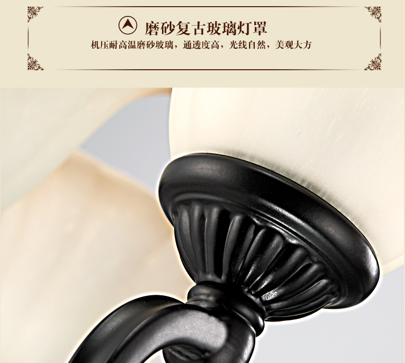 蒙特丽 客餐厅卧室书房过道吊灯CH003 美式田园复古灯具 埃尔米斯(B) 12头别墅工程款 配送led灯泡(E27黄光5W)