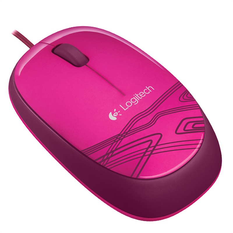 Logitech M105 mouse wired mouse office mouse symmetrical mouse peach powder self-operated