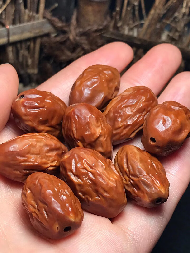 捷凤天然保真橄榄核手串大枣子早生贵子小枣丰收男女文玩佛珠手链核雕