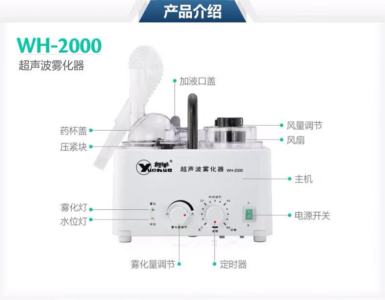 廣東霧化器wh2000超聲波霧化機眼罩愛眼醫院用眼乾澀眼部霧化霧化機