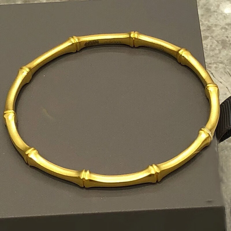 【顺丰速运】瑞诺 黄金竹节手镯女士足金时尚轻奢款节节高升首饰品