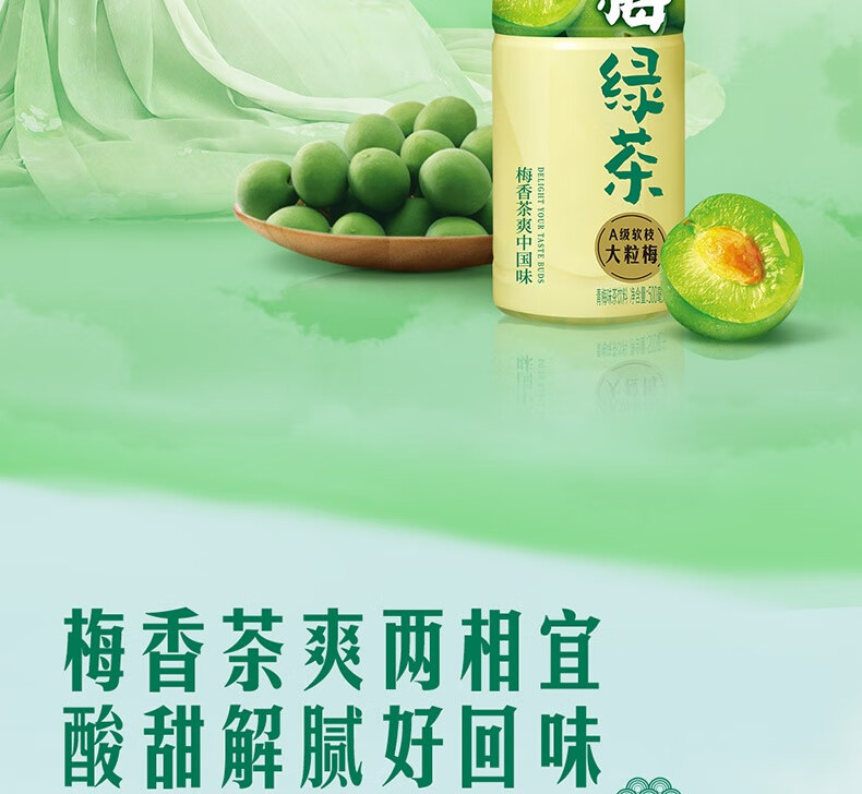 统一青梅绿茶500毫升15瓶整箱a级软枝大粒梅ty 500ml*15瓶【图片 价格