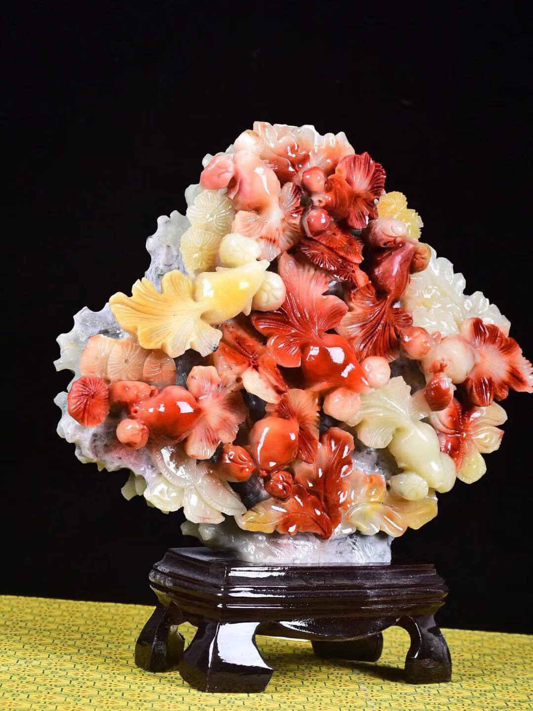 福建福州寿山石金玉满堂大摆件 家居装饰芙蓉石 精品 办公 默认款式