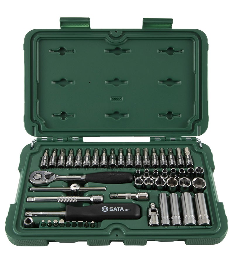 世达sata世达52件63mm系列套筒套装汽修修车工具棘轮套装多功能09002