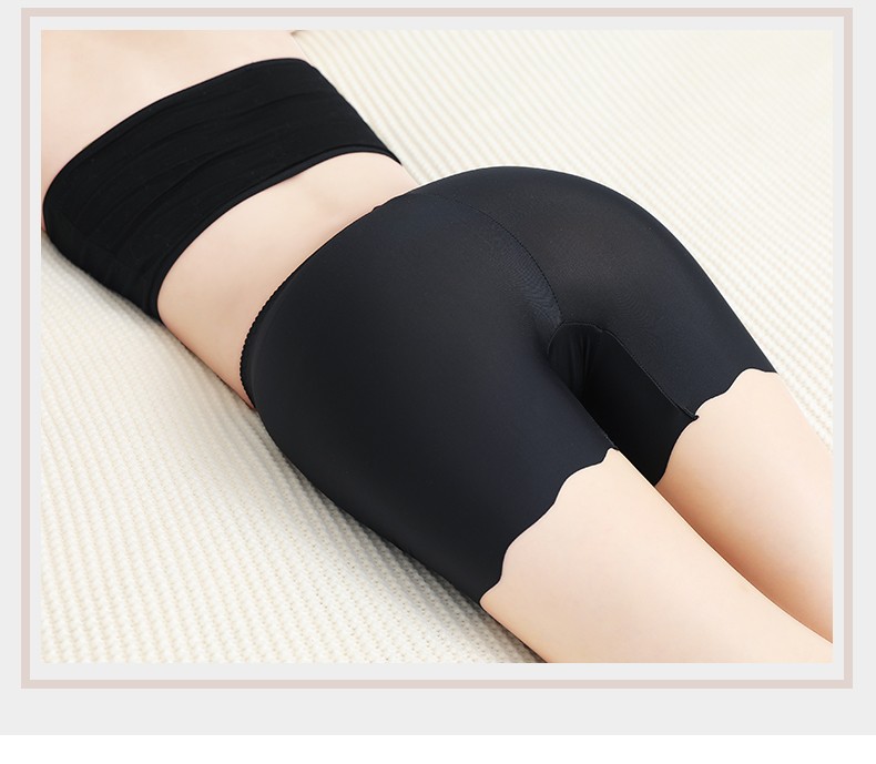 LangSha Safety Shorts, 3-Pack, Anti-Exposure Summer Shorts for Women, Silk-Like Underwear, Non-Rolling Edge, Seamless Thin Style 2