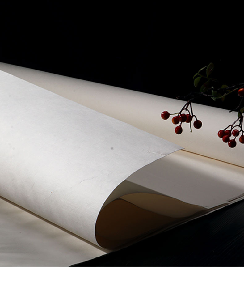 星皇月庭大规格云龙皮纸皮草宣纸加厚四尺六尺八尺丈二双层夹宣半生熟