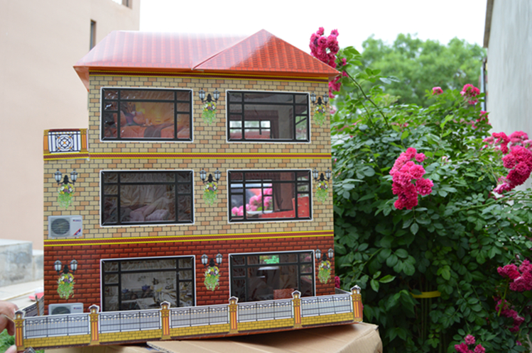 2022新款祭祀房子大号纸扎纸房子祭祀用品别墅洋房成品发货立体烧纸屋