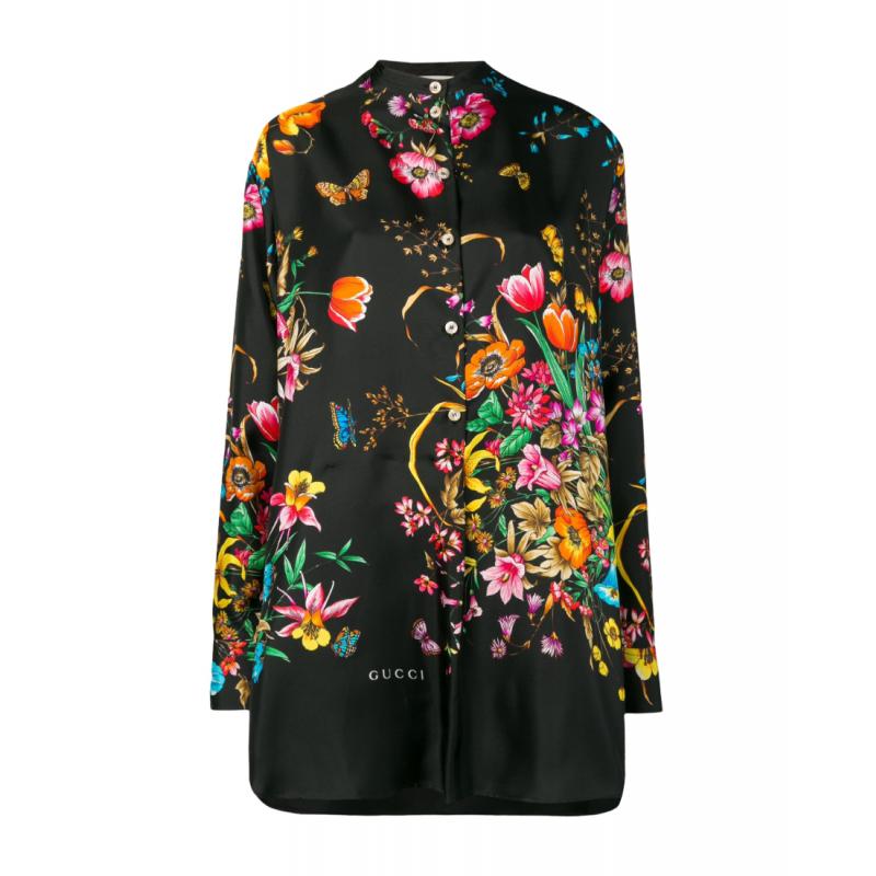 古驰gucci 上衣女士奢侈品印花工艺长袖衬衫 1061 it-44【图片 价格