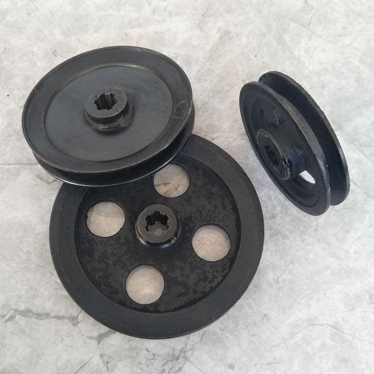 直销17直径花键皮带轮微耕机变速箱输入轴三角带轮量大定做定制80双a