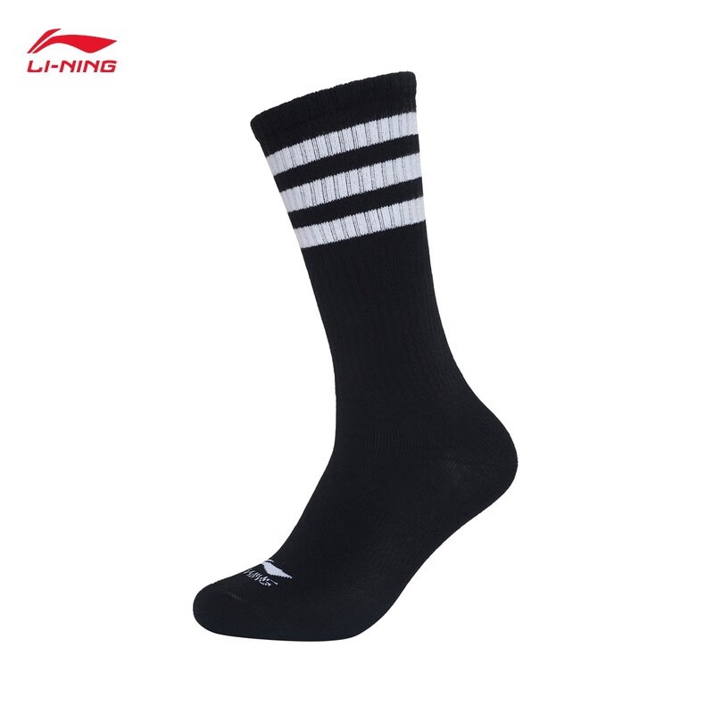 李宁(li-ning) 李宁袜子情侣款22新品运动生活舒适中长袜(特殊商品不