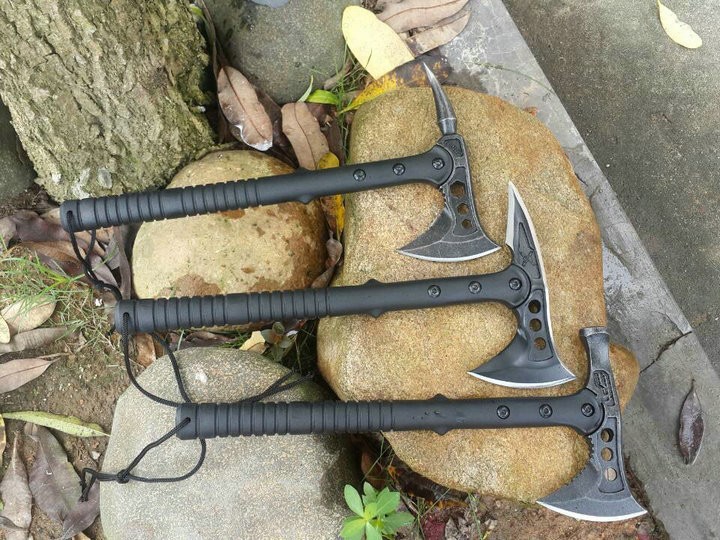 劳铭战斧户外斧多功能求生战术斧头丛林斧手斧小斧子伐木斧砂光钢鹰斧