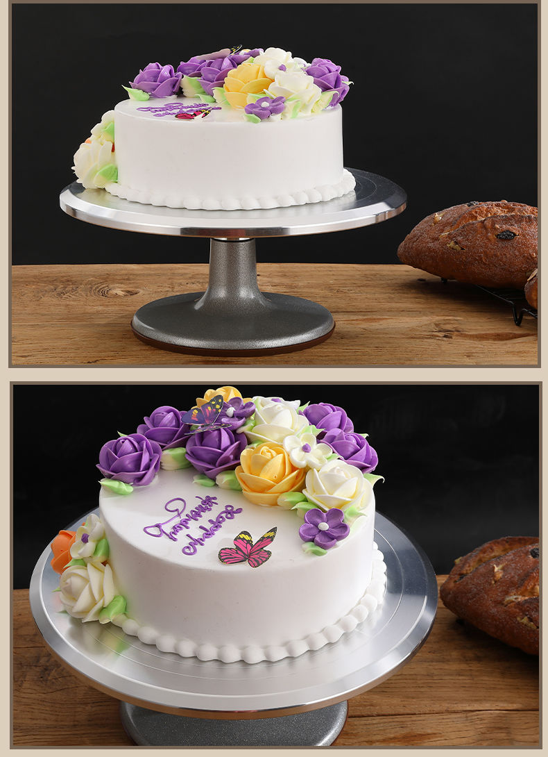 蛋糕转盘生日蛋糕转台转盘裱花防滑硅胶垫家用912寸14寸烘焙蛋糕转盘