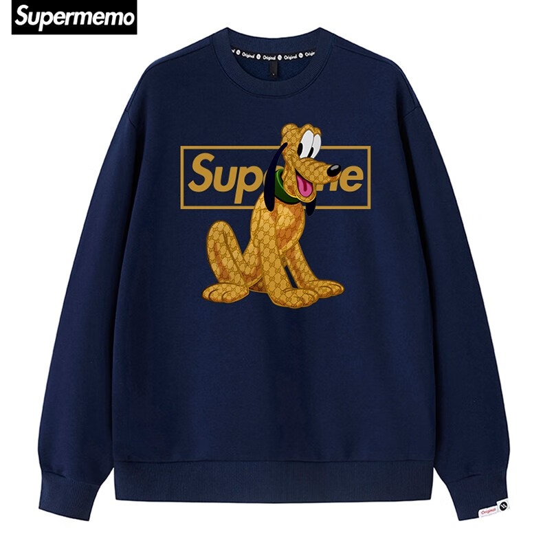 酷履(kulv)联名supreme联名日系卡通动漫周边狗狗卫衣男女圆领潮流