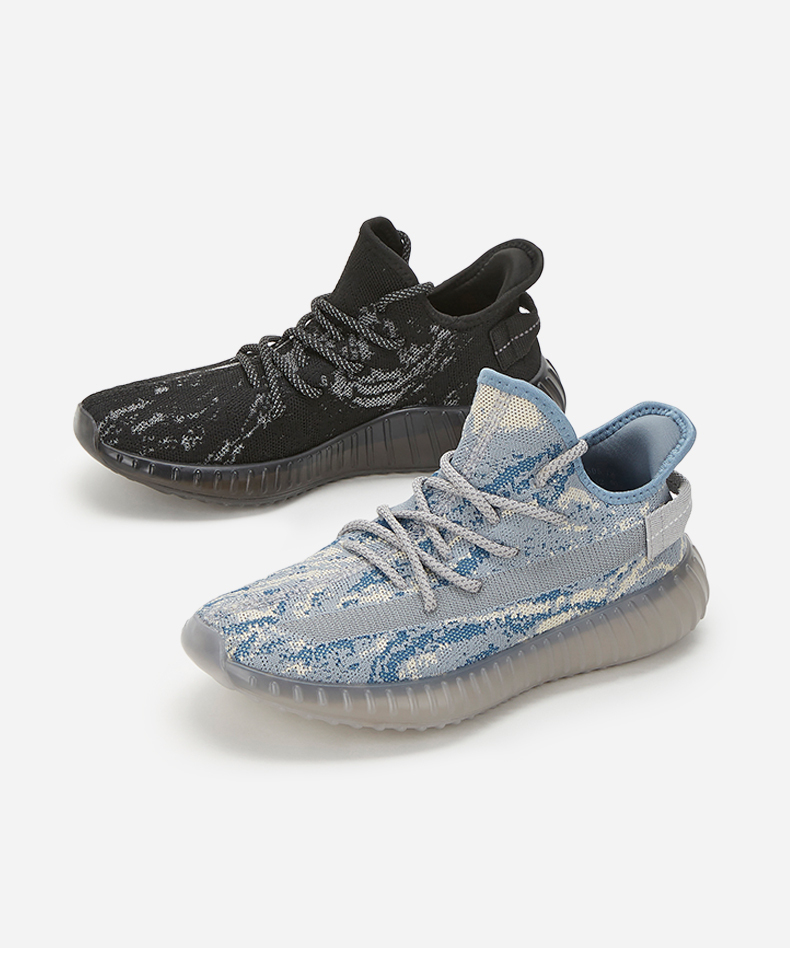 热风男鞋2022年春季新款透气椰子鞋网面休闲鞋01黑色43正码