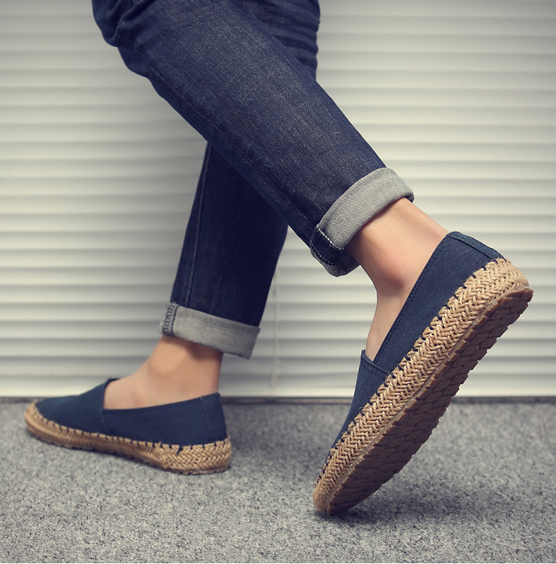 海澜优选 海澜集团旗下品牌夏季渔夫鞋男亚麻老北京一脚蹬中国风男士