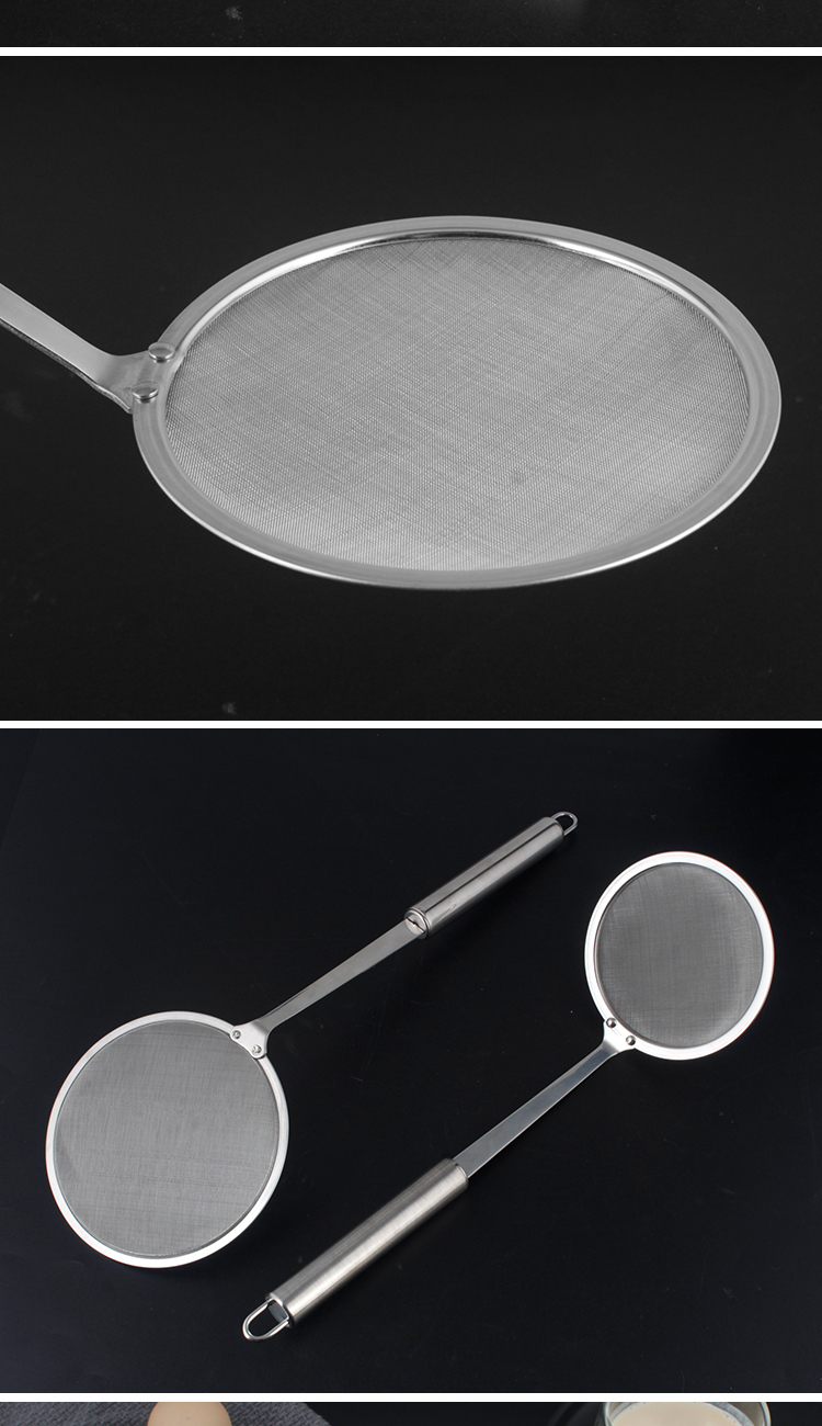 冠洛诗漏勺过滤网不锈钢细网筛去浮沫隔油滤油漏勺子筛面粉过滤豆浆渣