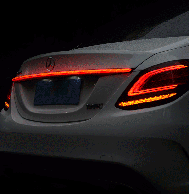 适配奔驰新c/e/sc200l e260l e300l s350改装贯穿式后尾灯led s(14