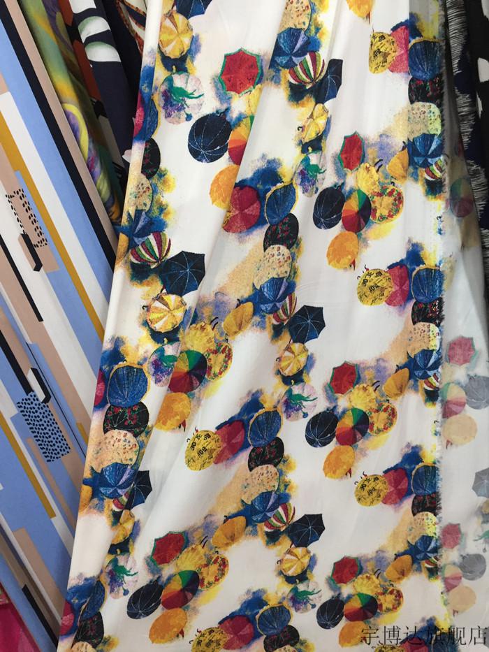 棉绸布料高档裙子布料60支棉绵绸人造棉麻布料竹节棉芦荟数码棉绸裙子