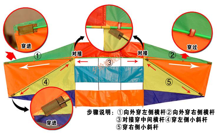 飞悦风筝线 飞悦雷达微风易飞风筝大型儿童成人立体长尾风筝新款风筝