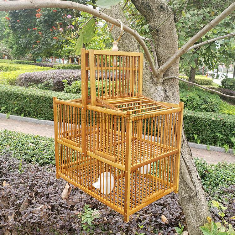 打笼拍翻转笼自动鸟笼红子黄雀竹制鸟笼绣眼画眉麻雀鸟笼踏防风翻转