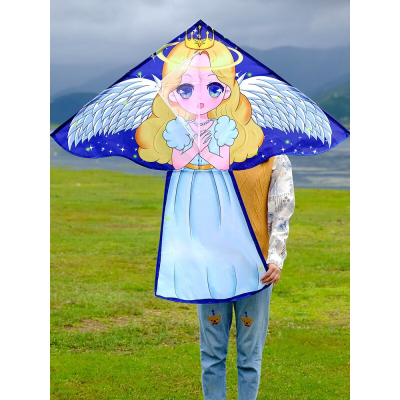 新式风筝年可爱风筝儿童微风易飞潍坊天使风筝大人专用 天使 100米线