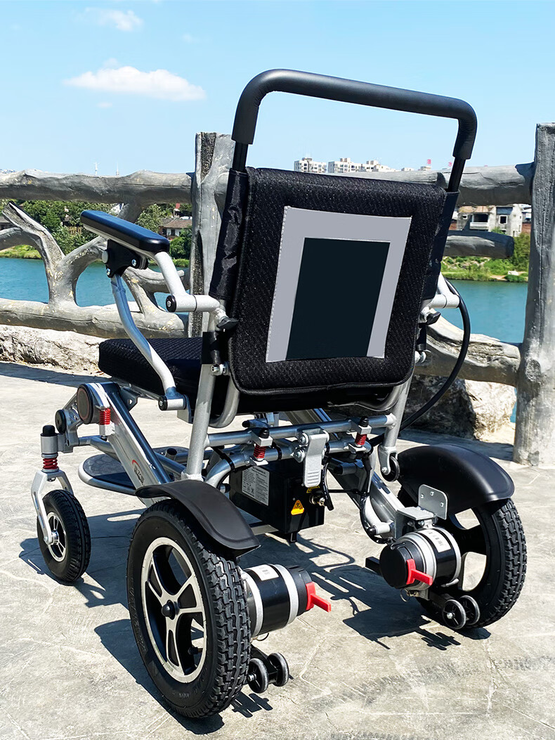 小飞哥电动轮椅车老年残疾人轮椅车老人车可左右手控制四轮锂电池折叠