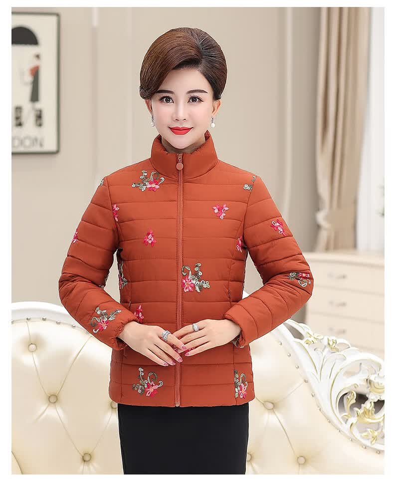 40-50岁冬季棉衣外套短款妈妈装妈妈冬装女2019秋冬新款小棉袄时尚