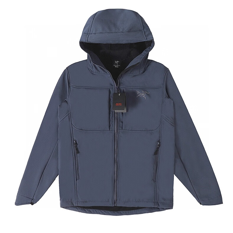 22ss秋季新款化骨鸟家高版本男士防水透气软壳冲锋衣夹克外套 藏青色