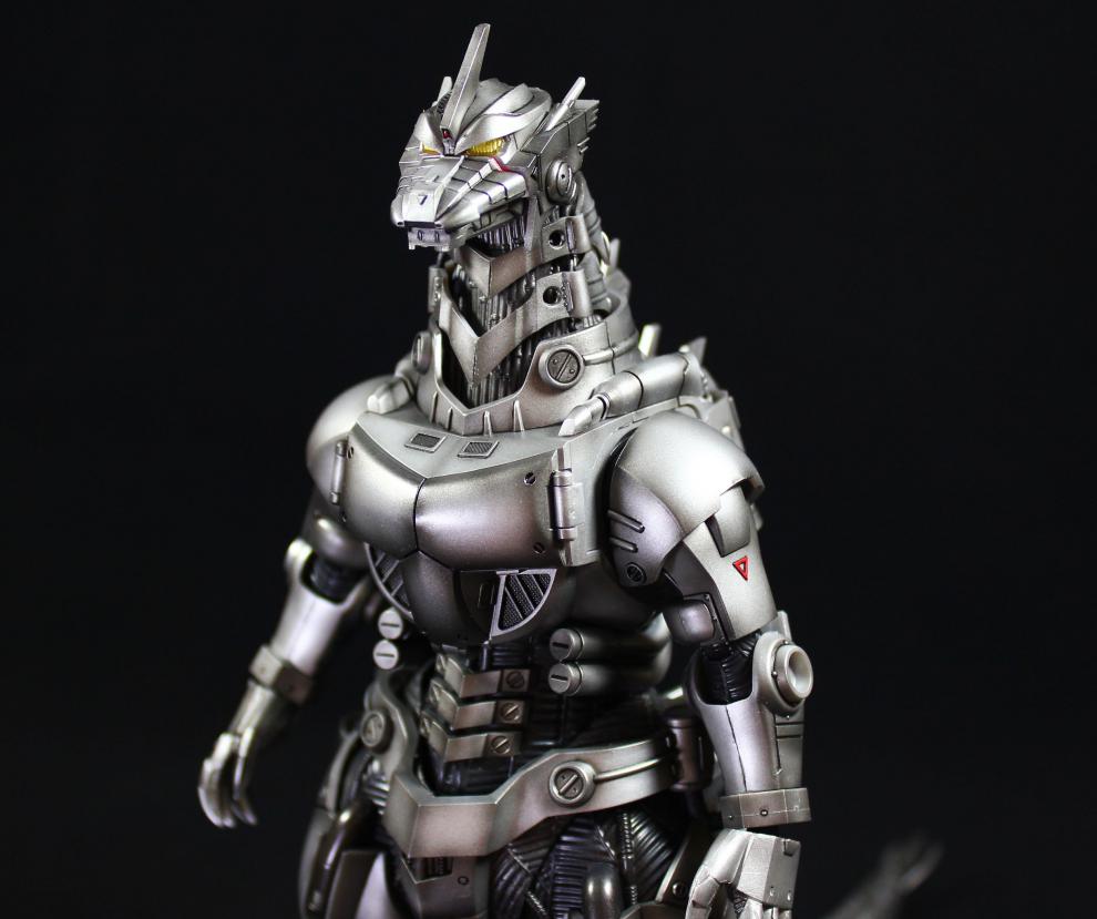 机械哥斯拉三式机龙手办 机械哥斯拉三式机龙全身喷涂 shm品川终决战