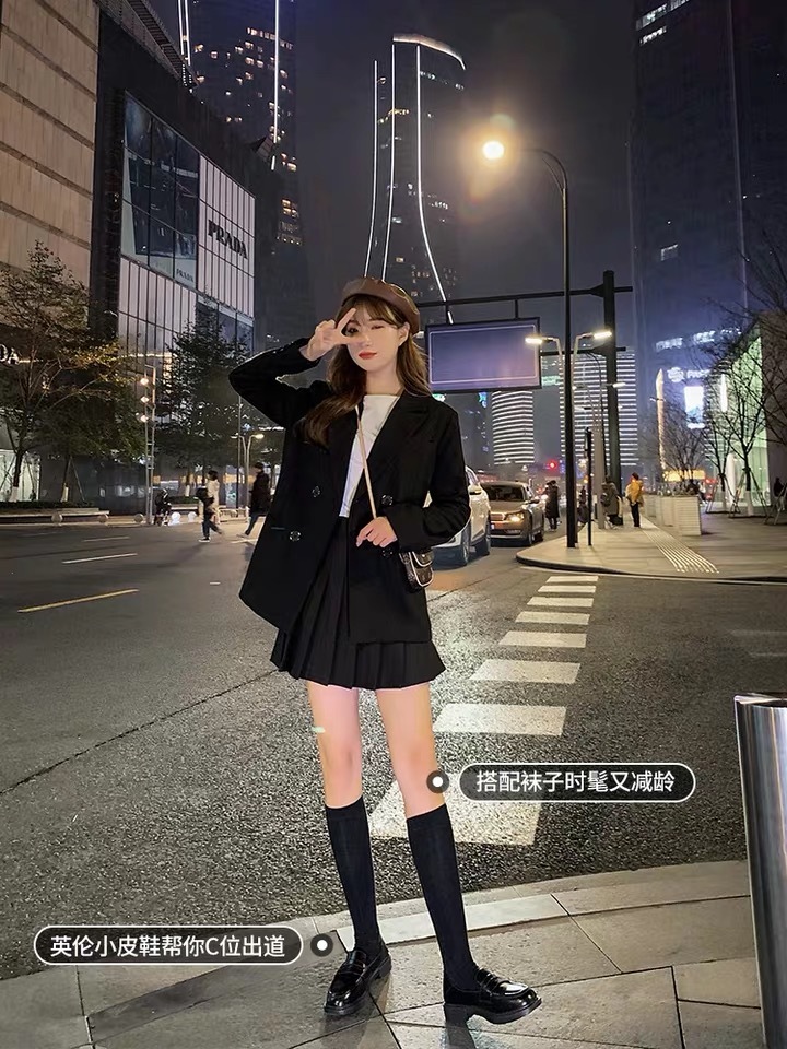 小皮鞋女英伦风2021春季百搭配裙子的女鞋复古乐福鞋平底单鞋棕色36