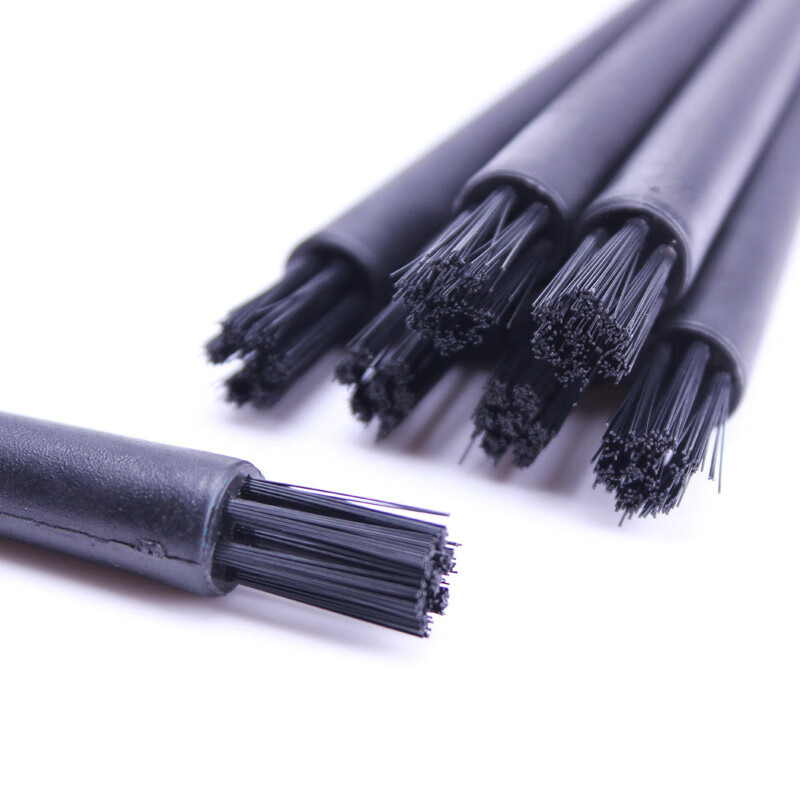 BAIGE Anti-Static Brush PCB Circuit Board Cleaning Brush Carbon Fiber Toothbrush Type Anti-Static Brush Medium Curved Handle 5pcs/Pack CW461531 4