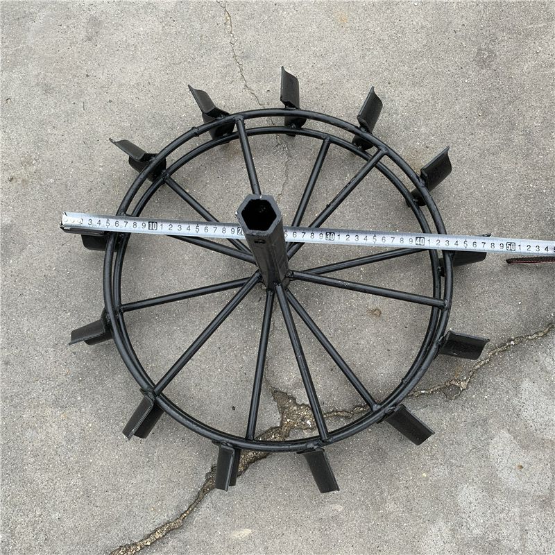 微耕机铁轮防滑轮旋耕机行走轮松土机配件水田爬行轮小型农机26双圈轮