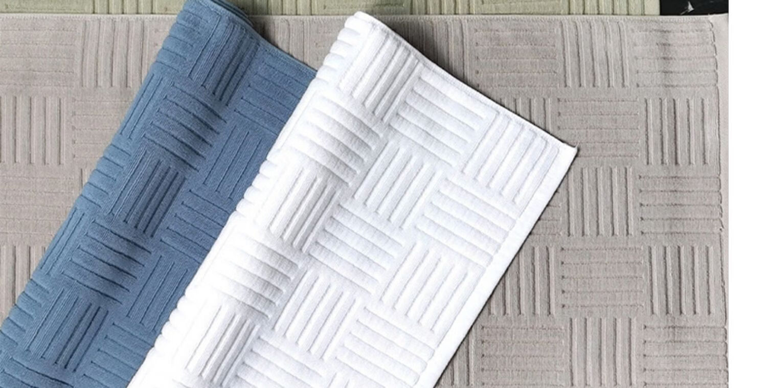 希尔顿酒店同款地巾棉酒店地巾浴室地垫毛巾纯棉加厚吸水防滑厕所地布