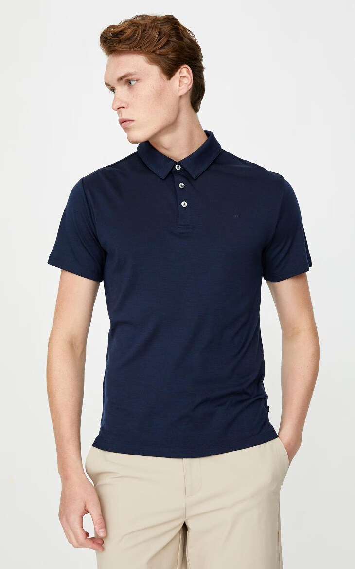 jlindeberg金林德伯格秋季纯色针织polo衫翻领男装短袖52013z545 rpr