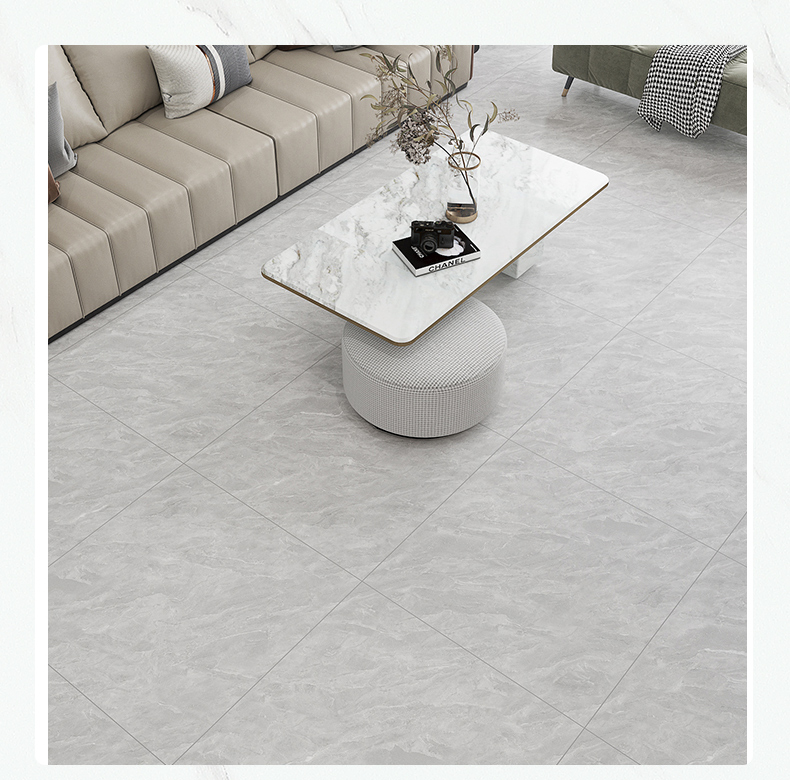 汇心陶瓷砖 柔光连纹通体大理石800x800 苏丹浅灰 800x800mm【图片