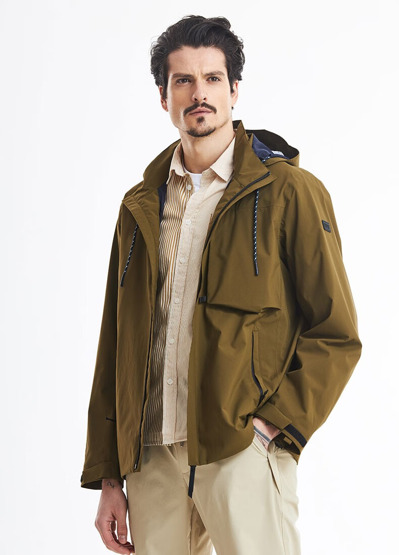 aigle艾高aiglemoijktm男款防泼水夹克薄款时尚外套卡其绿s170
