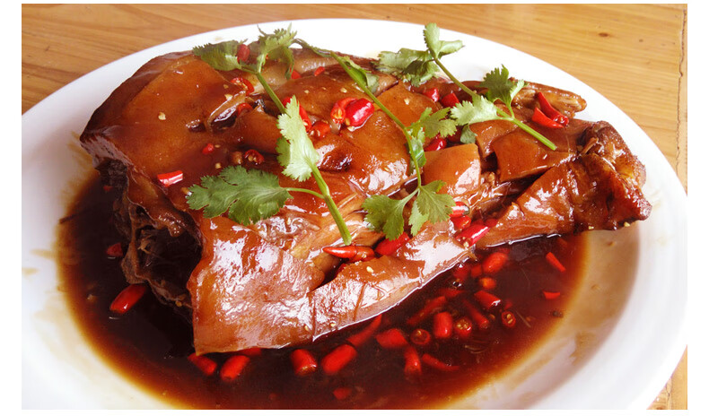 带骨鸿运当头卤猪头肉3斤半边扒猪脸饭店餐饮宴席半成品特色食材 鸿运