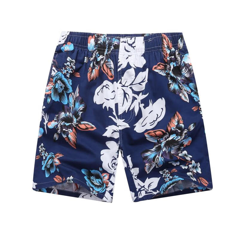 凤倪夏天大腰库男士短裤大花裤衩子夏季棉沙滩裤男大裤衩宽松加大号码